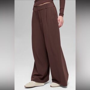 NWT alo High-Waist Dreamscape Trouser in Brownstone Sz XS Short